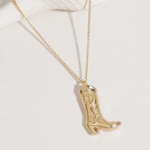 James Michelle Gold Cowboy Boot Pendant